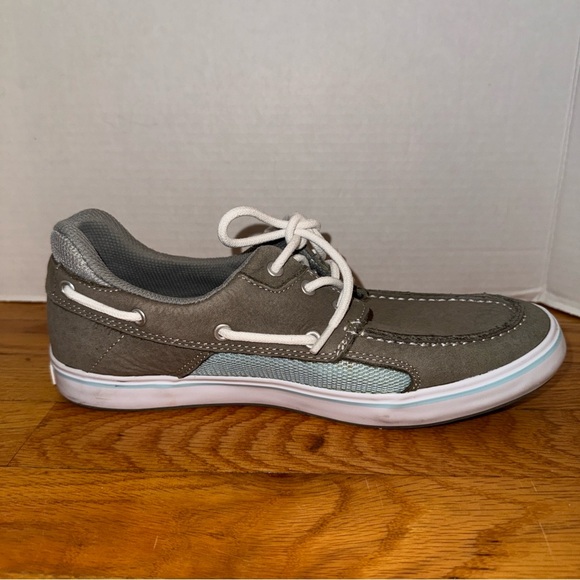XTRATUF Women's Boat Deck Shoes Gray Blue Sliders Casual Everyday Woman’s Sz 10 - Picture 3 of 9
